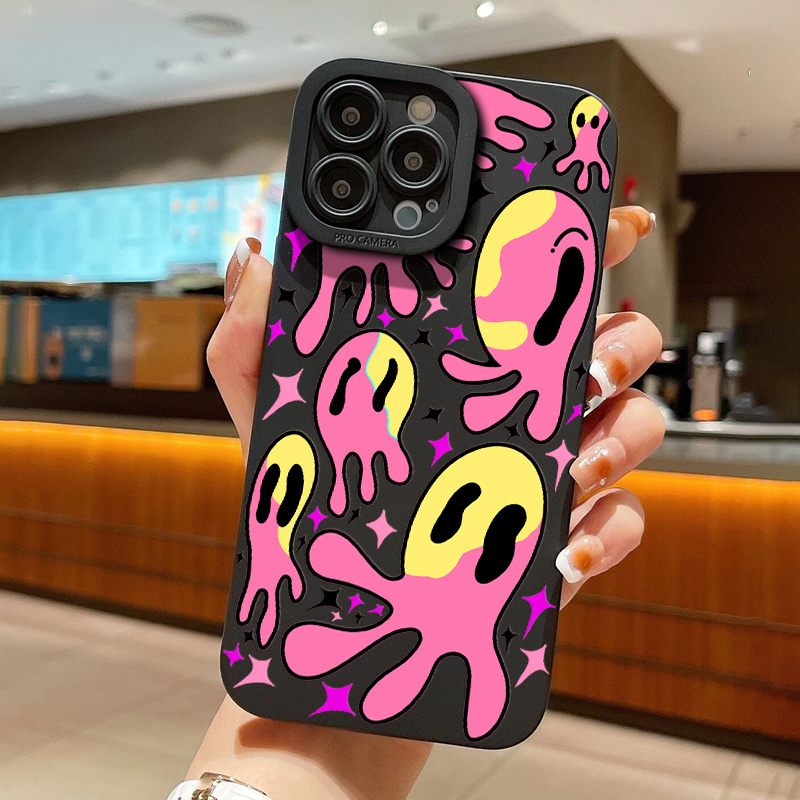 Funda Teléfono Diseño Surco Rosa Iphone 14 13 12 11 Pro Max - Temu