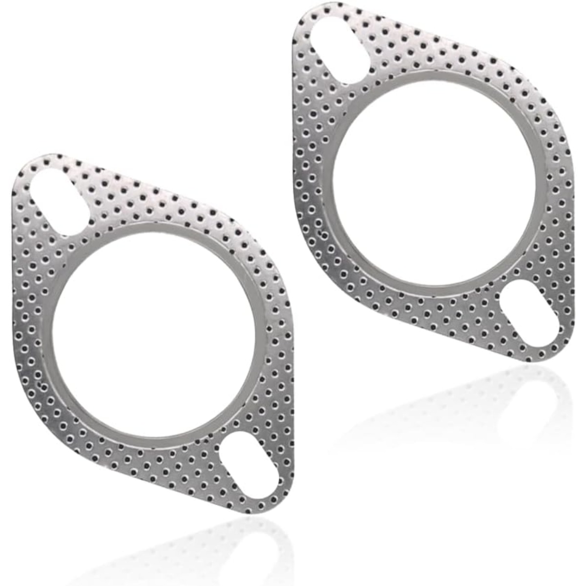 2PCS 2.5 Car Exhaust Gasket,2-Bolt Exhaust Manifold Gasket with High Temp  Gasket Material,Perfect Replacement OEM#120-06310-0002 for Original Exhaust