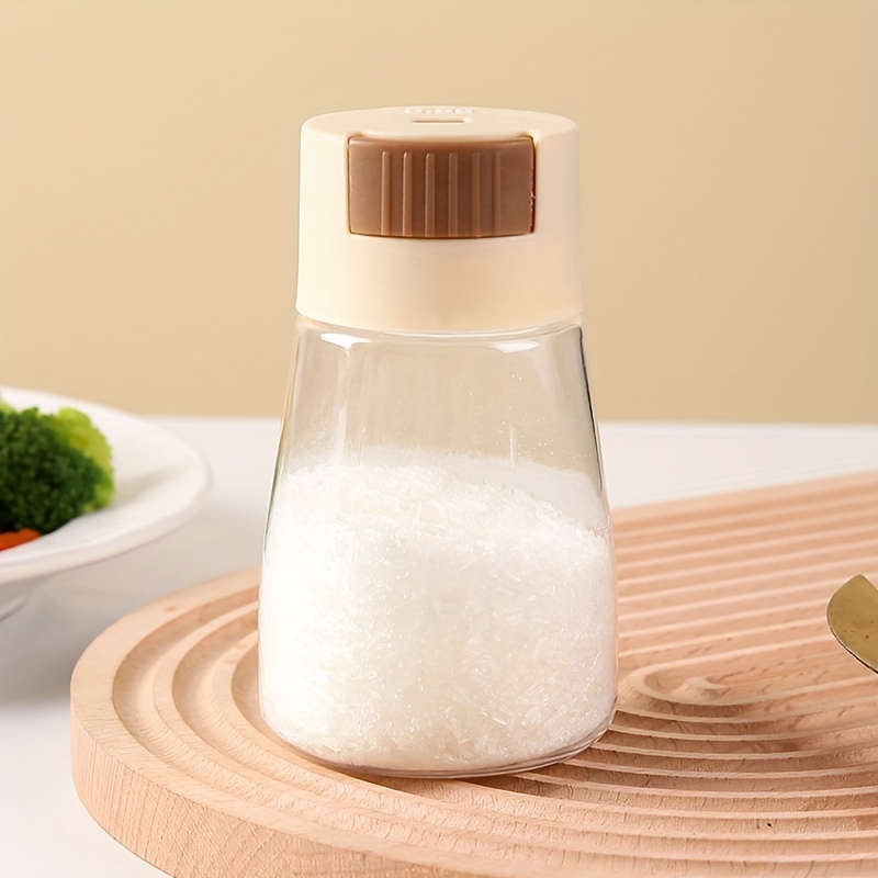 Glass Salt Dispenser 0.5g Pepper Shaker Spice Sugar Seasoning Bottle Home  Kitchen Push-type Salt Bottle Kitchen Spice Tools