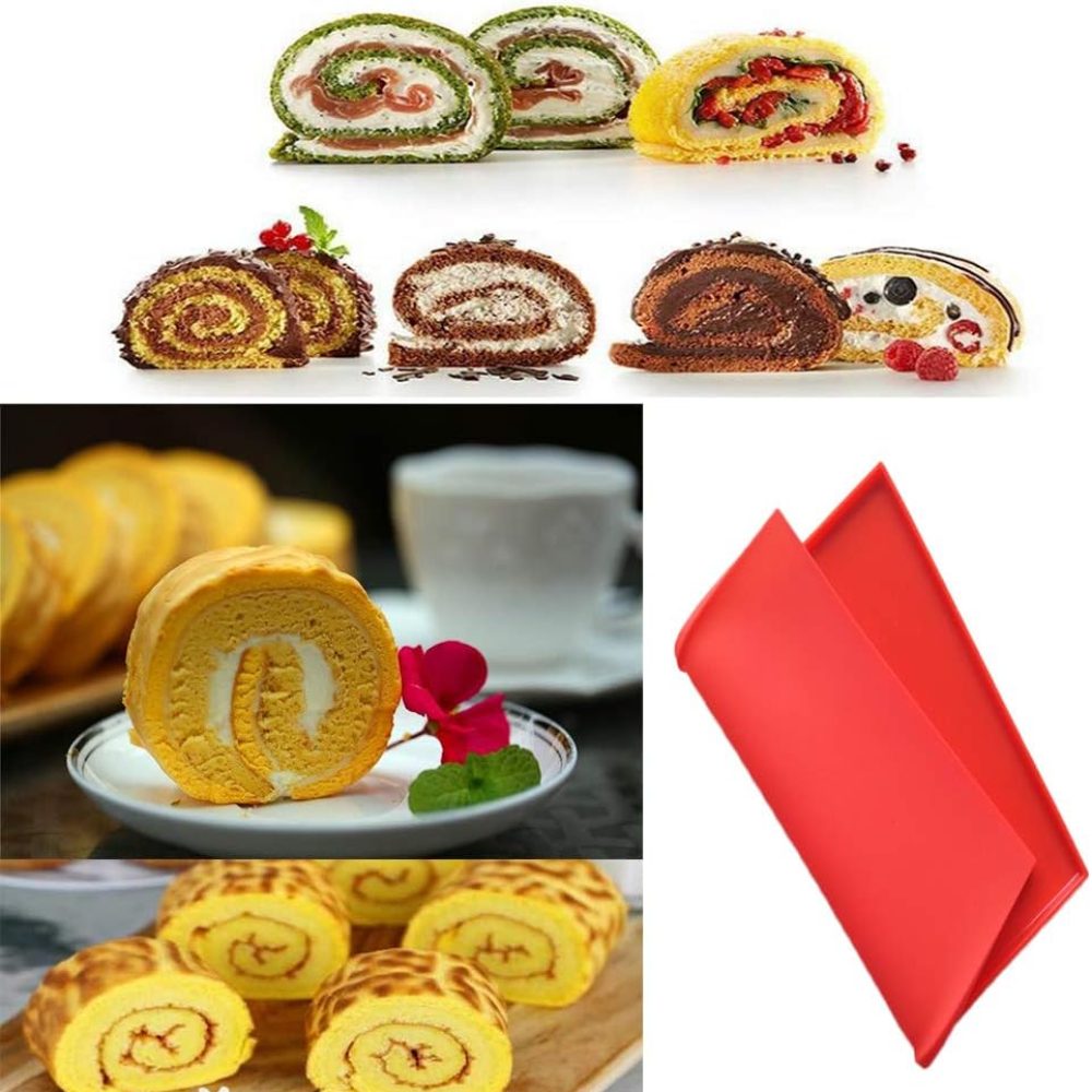 Silicone Swiss Roll Cake Mats, Silicone Baking Mat, Jelly Roll Pan,  Non-stick Silicone Mat With Lip, Easy To Clean Silicone Pastry Mat, Great  For Swiss Roll, Pastry, Jelly, (red) - Temu