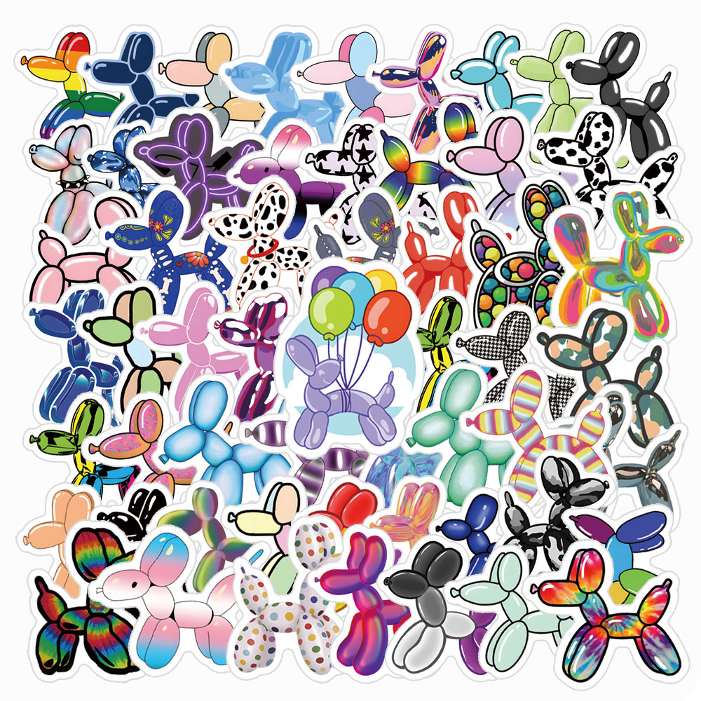 

65pcs Balloon Dog Cute Elk Cool Doodle Aesthetics Funny Cartoon Waterproof Stickers Pack For Adults Teen Girl For Water Bottle Laptop Skateboard Luggage Christmas Hallowmas Party Decoration