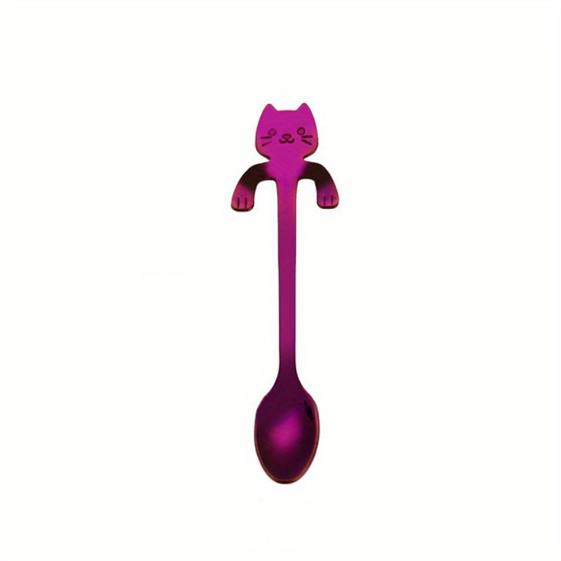 Cat Shape Stainless Steel Coffee Spoon Dessert Scoop Tea Mini Spoon