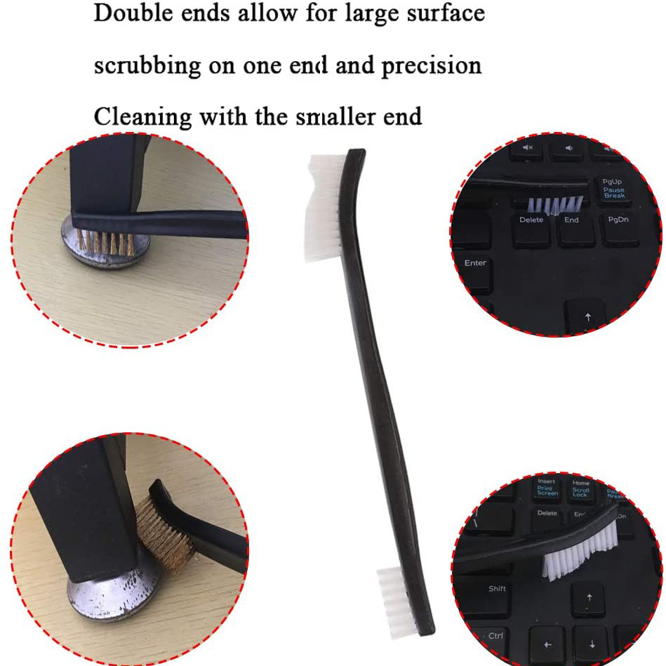 Wire Brush Set (stainless Steel+brass+nylon) Curved Handle - Temu Canada