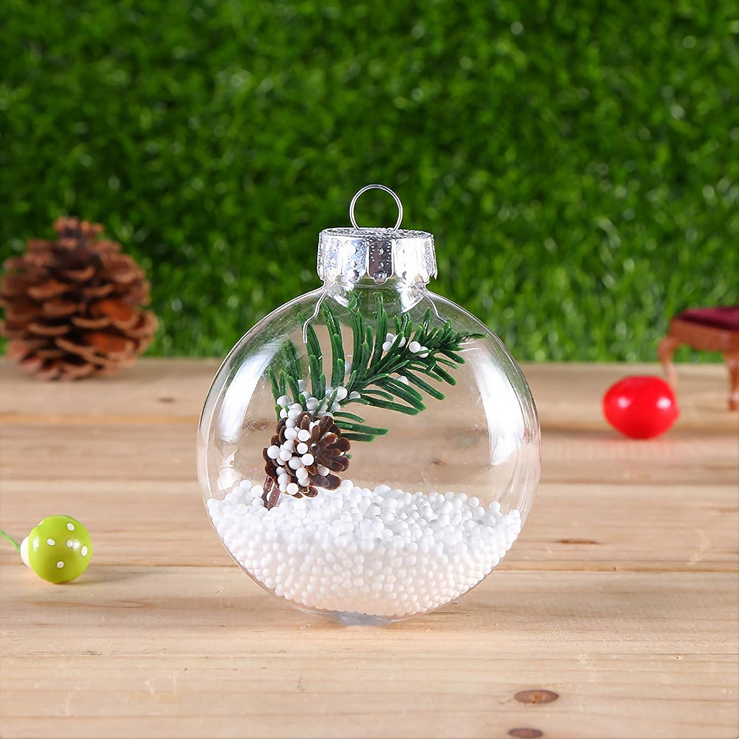 Clear Plastic Fillable Ornament Balls - Perfect for Christmas, Holidays,  Weddings, Parties, and Home Decor