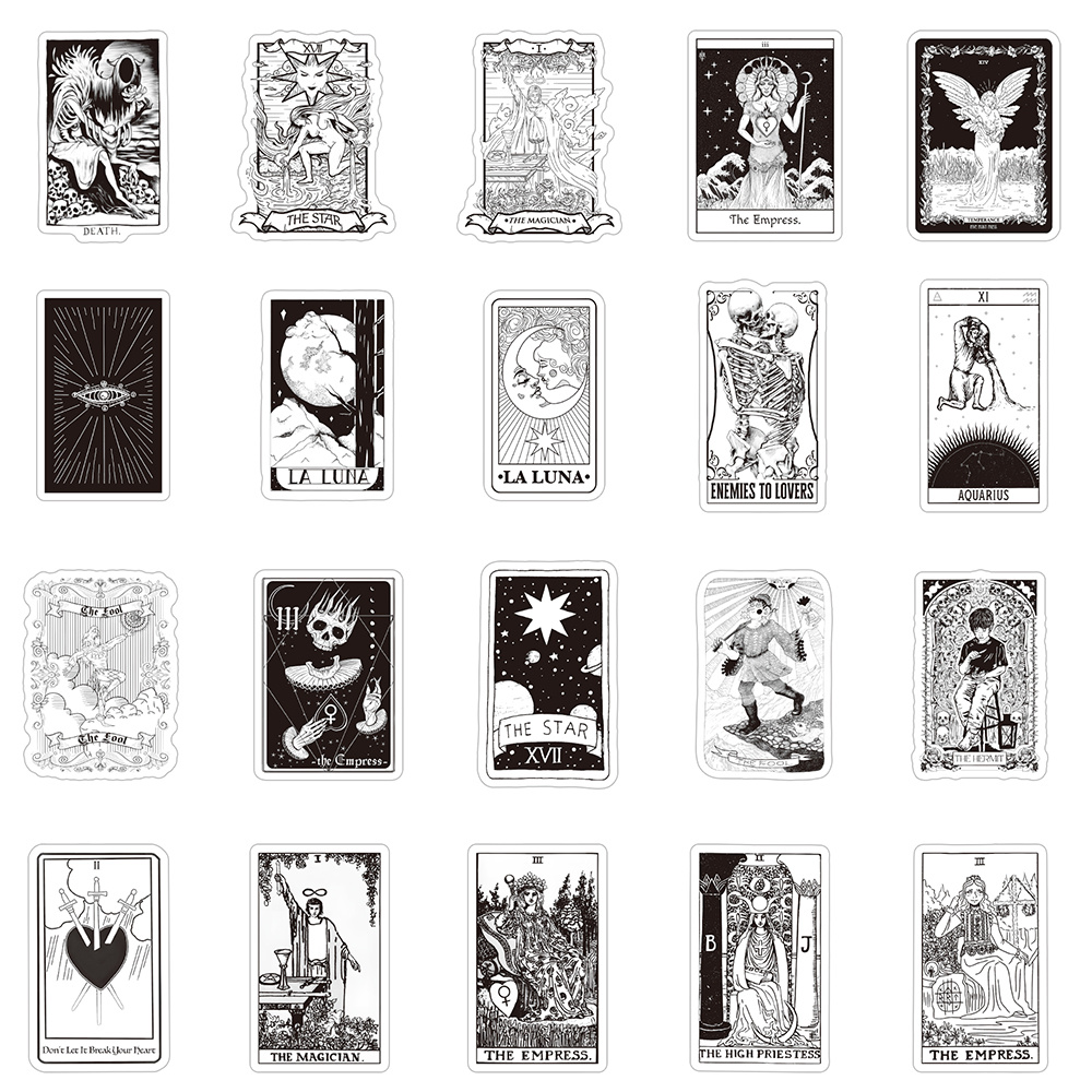 Comic Tarot Cards Stickers Pack