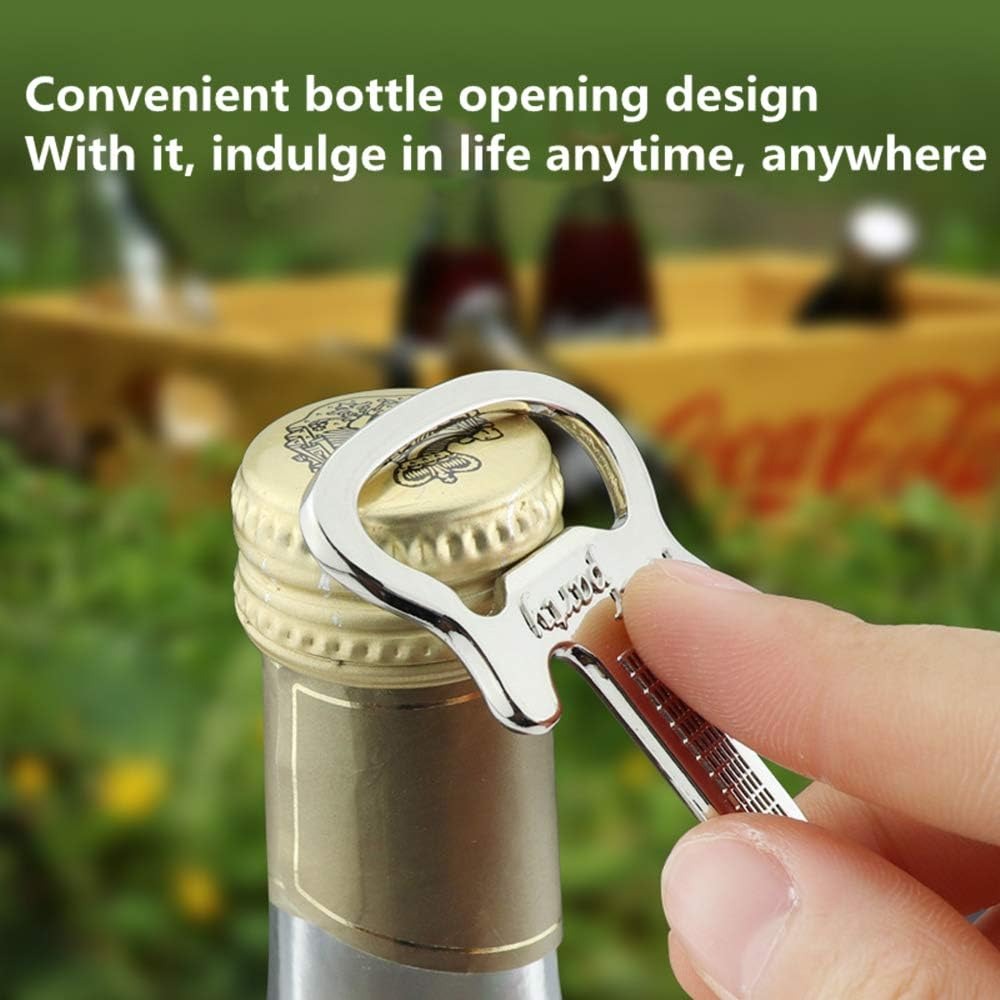 2Pcs Stainless Steel Mini Bottle Can Opener Keyring Keyhain Bar Wine Beer Bottle  Opener Outdoor Camping Tools