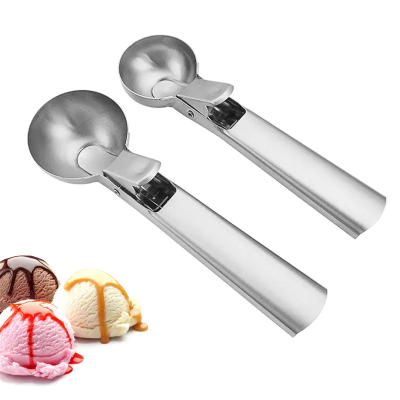 YasTant Premium Ice Cream Scoop with Trigger Ice Cream Scooper Stainless  Steel, Heavy Duty Metal Icecream Scoop Spoon Dishwasher Safe, Perfect for
