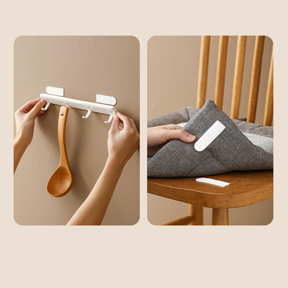 4pcs Home Seamless Magic Buckle Sticky Hook Punch Photo Wall Frame Wall Hanging