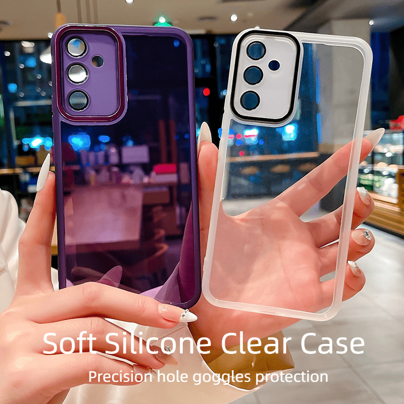 Funda para Samsung Galaxy A14 5G Clear TPU Cuatro Esquinas Cubierta  Protectora Transparente Suave