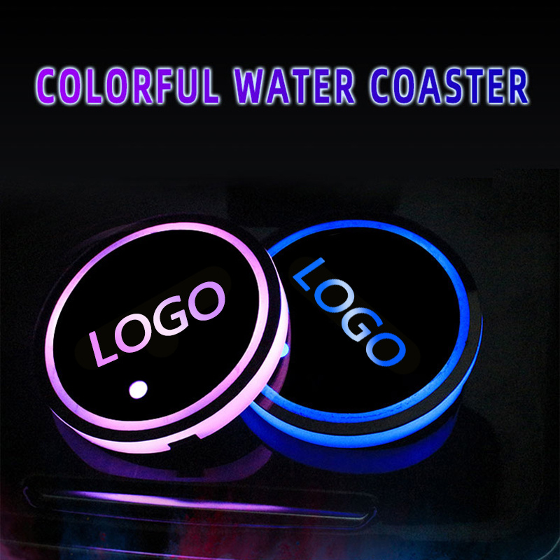Porte-sous-verre lumineux pour voiture, tasse à eau, 7 couleurs, charge USB,  lumière d'ambiance LED, 1 pièce - Temu Belgium