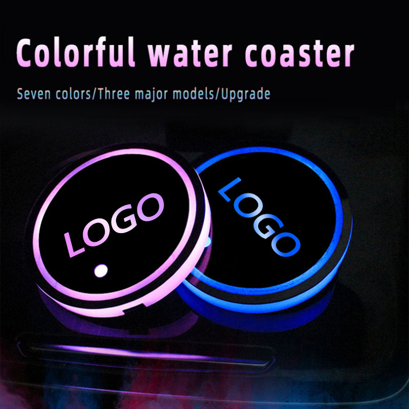  Car Coasters Car Drink Coaster Coasters for Your Car Cup Holder  Coasters Cup Coasters for Car Cupholders for Your Car Solar Led Cup Holder  Lights for Car Cup Mat Interior Shine 