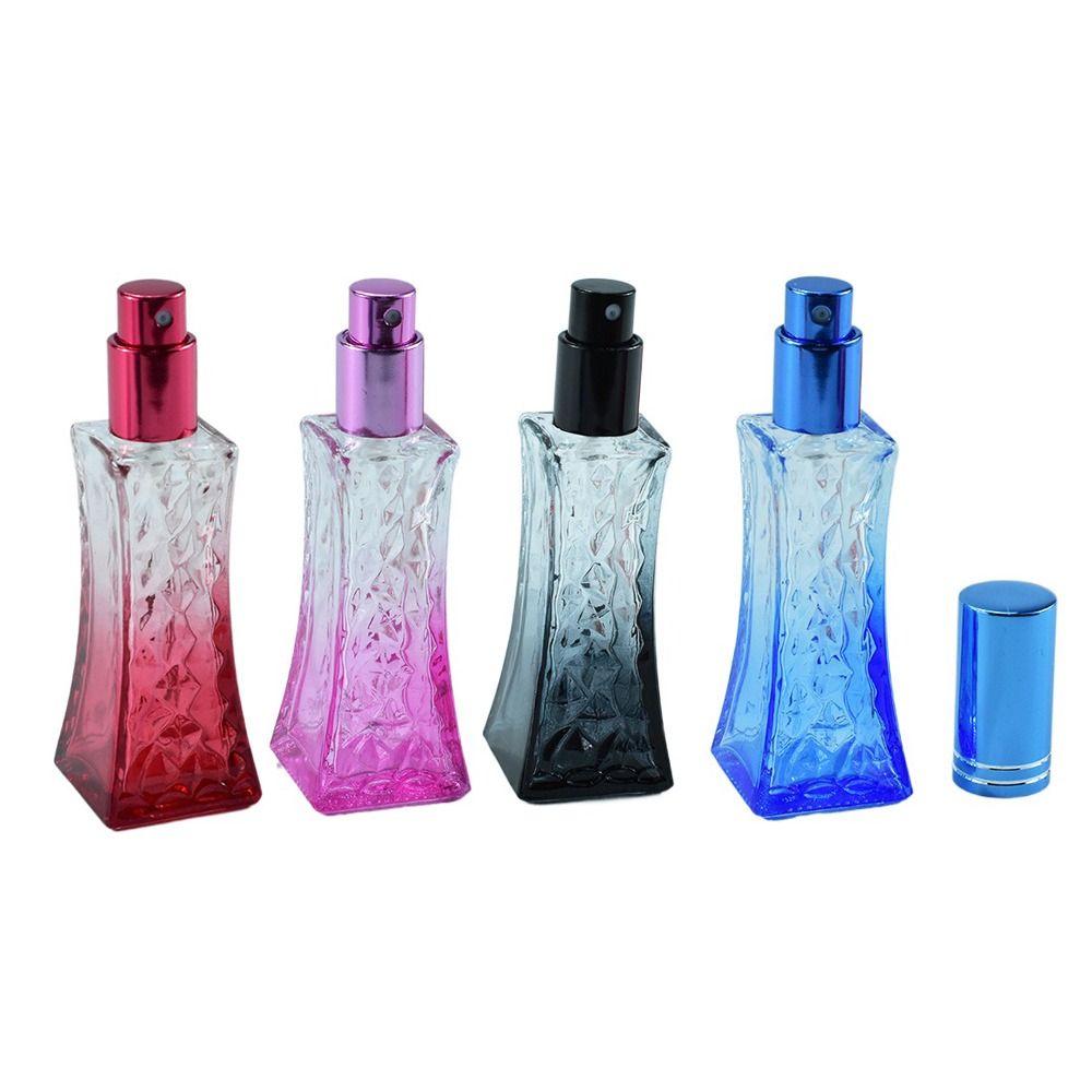 Waterdrop Shape Glass Spray Bottles, Colored Refillable Perfume