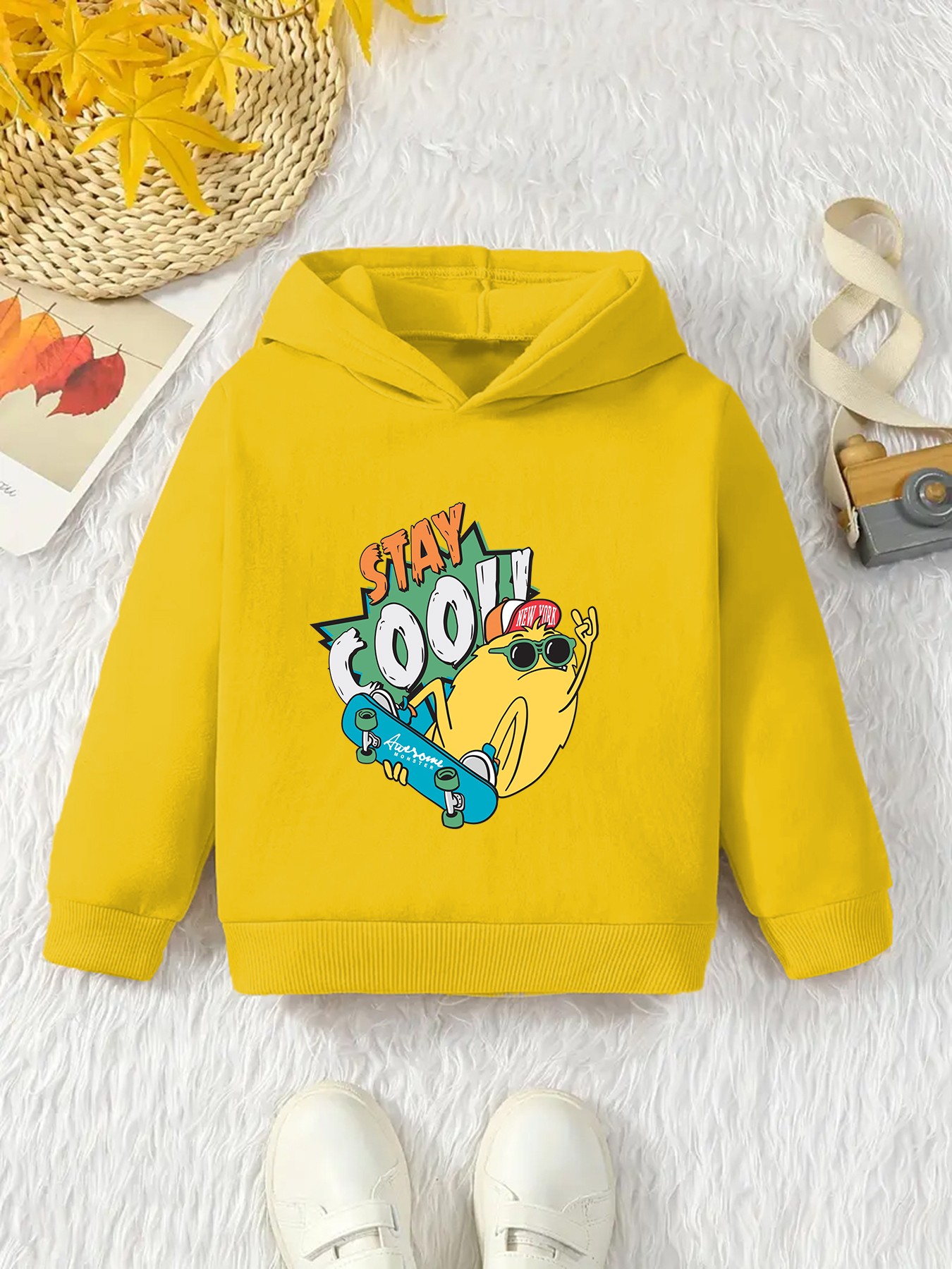 Hoodie - Yellow/Stay Cool - Kids