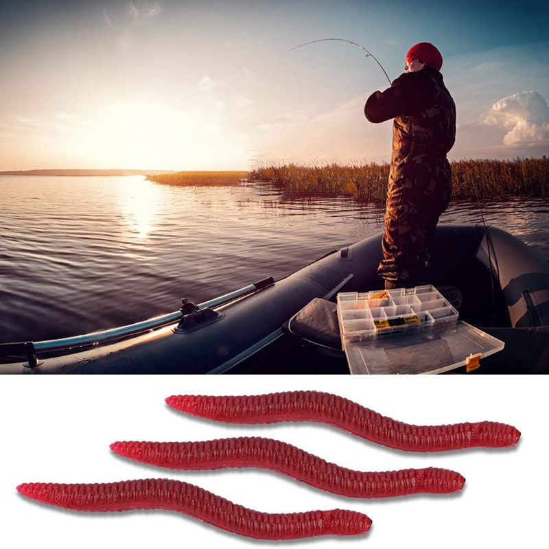 Artificial Fishing Baits Lifelike Red Earthworm Fishing - Temu