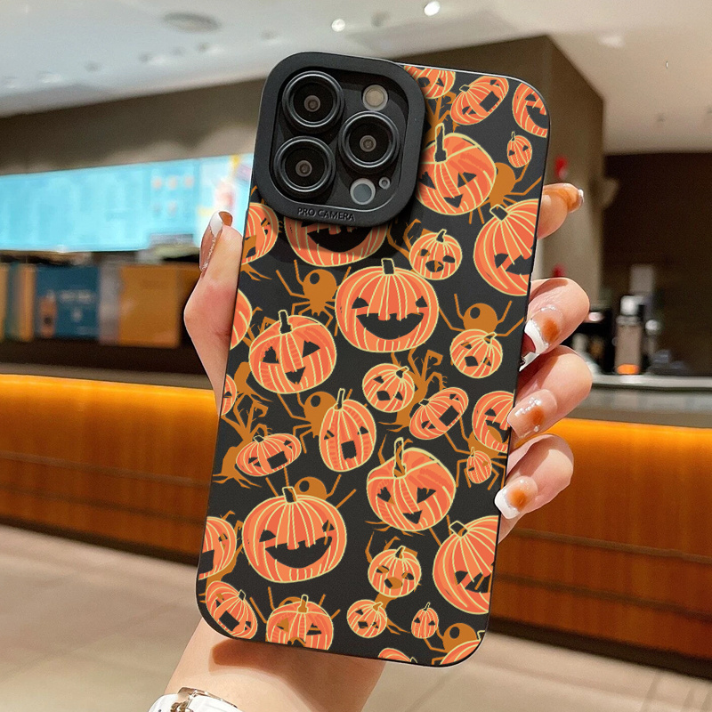 Phone Case Halloween Pumpkin Graphic Anti fall Iphone 14 13 Temu