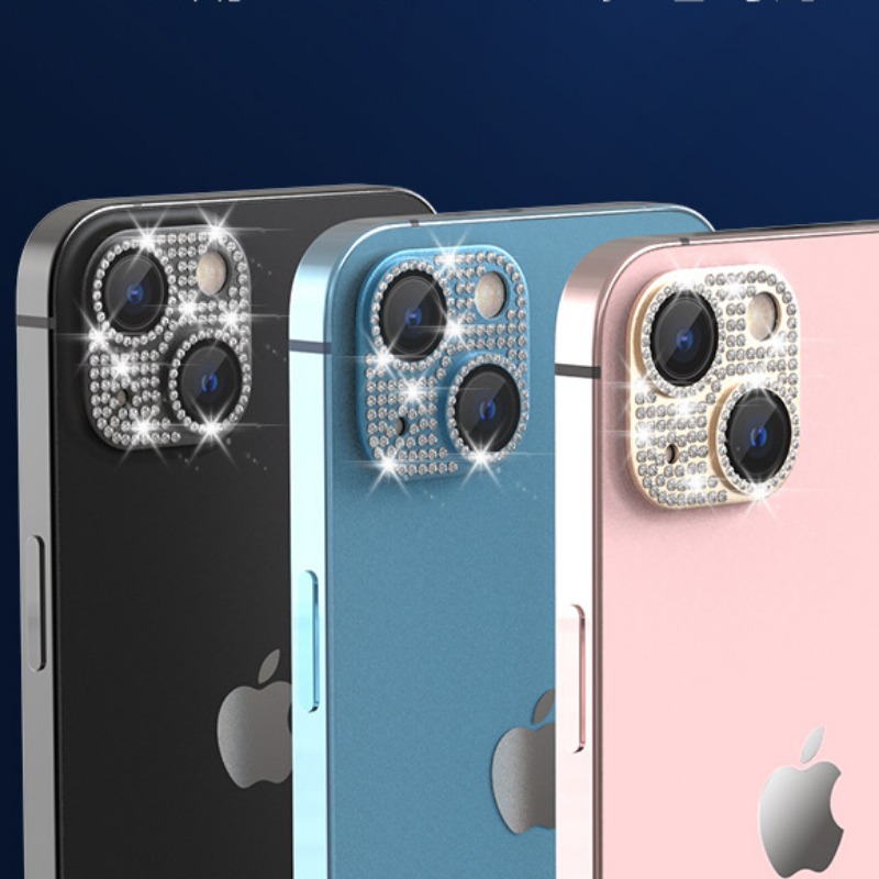 Glam Up Your Iphone With A Shiny Glitter Camera Protector - Temu