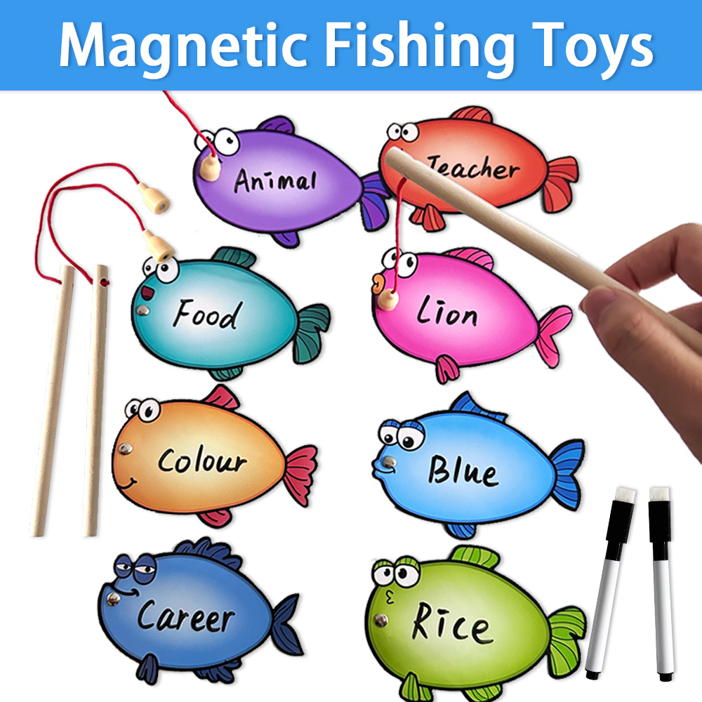 Erasable Magnetic Fishing Toys Montessori Learning Supplies