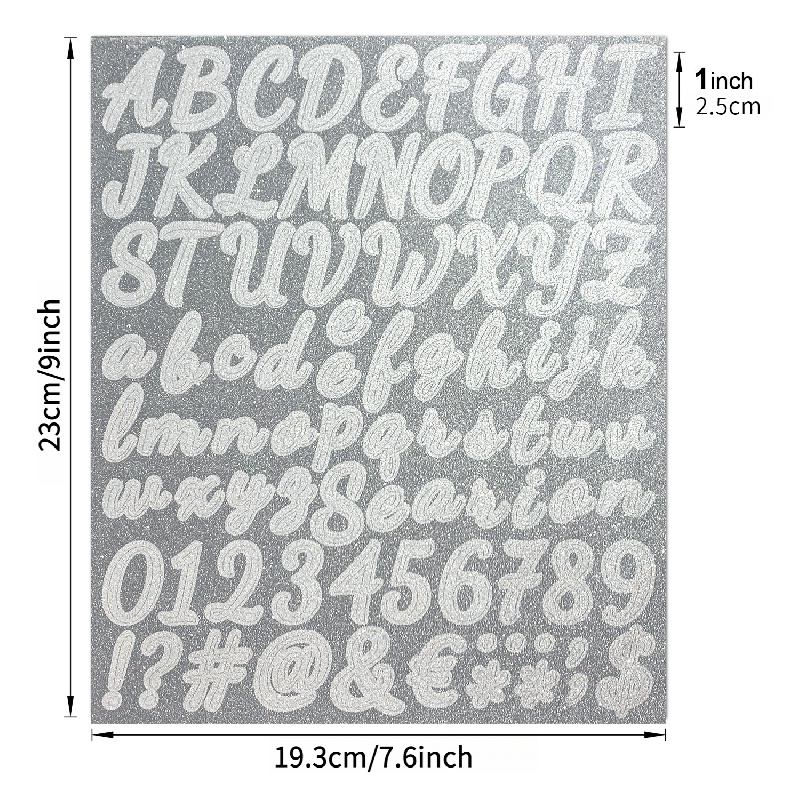  Capitals Alphabet Stickers - Silver Colored Adhesive Letter  Stickers - 3 Inch : Toys & Games
