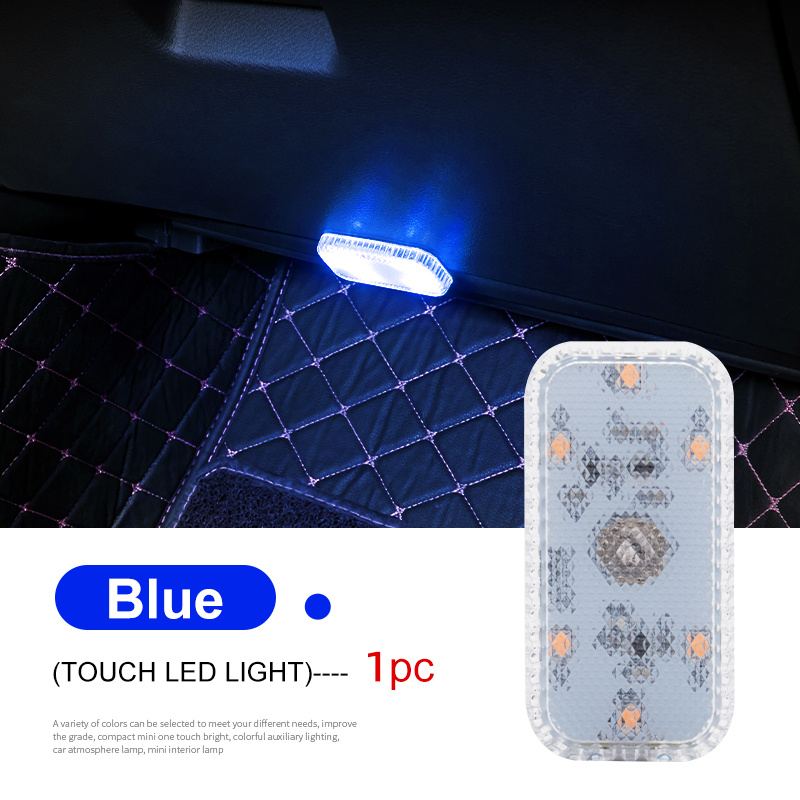 Auto Mini Led Touch Schalter Licht Auto Wireless Umgebungslampe