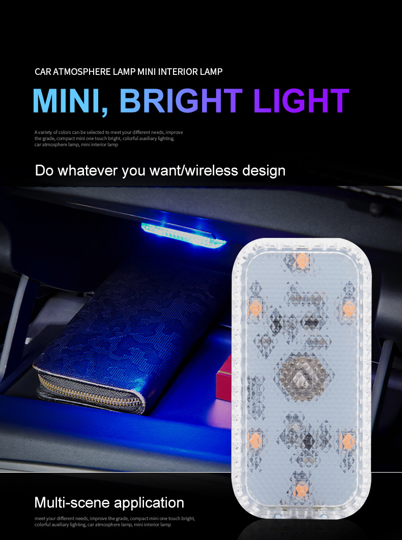 Led Touch Light Mini Wireless Car Interior Lighting Auto - Temu