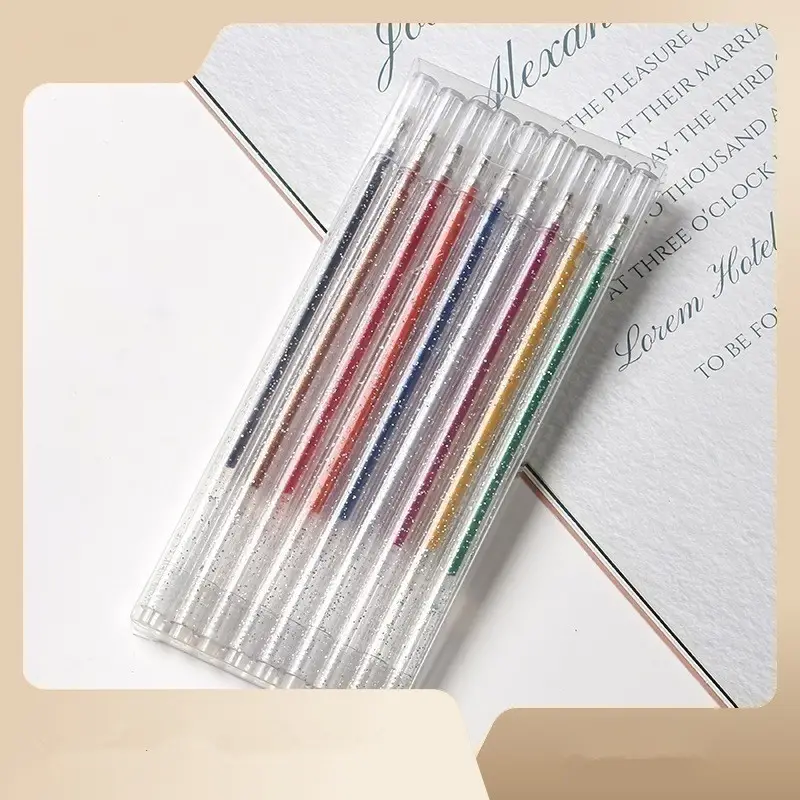 9/12/24 Colors Glitter Gel Pen Color Gel Pen Shiny Metal Set - Temu