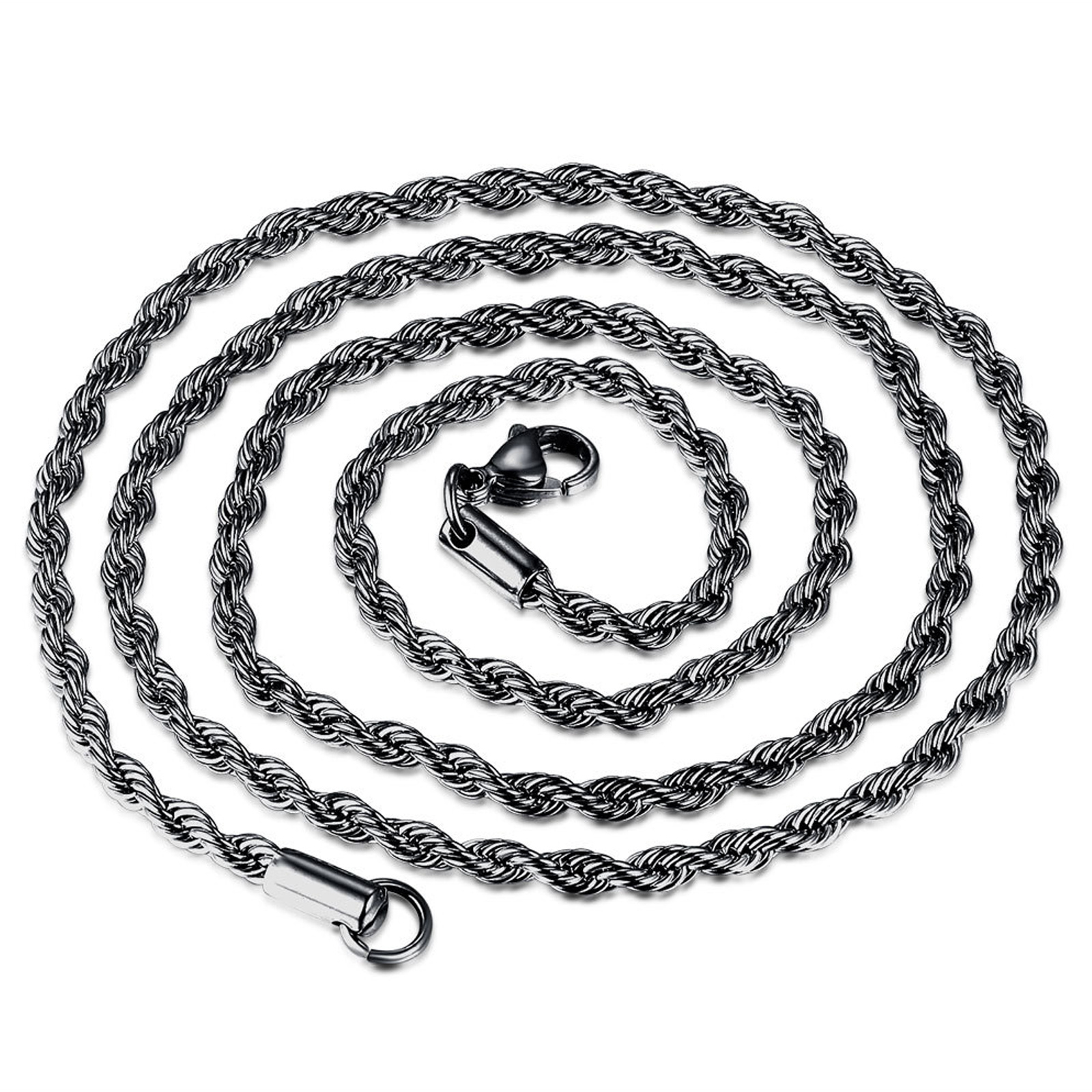 Stainless Steel Necklace For Men Women Braided Rope Chain - Temu