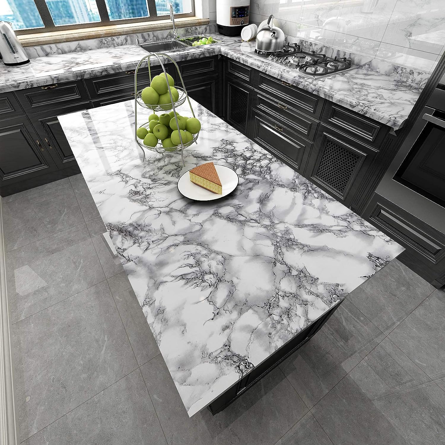 Kitchen Countertop Decorative Sticker Marble Contact Paper - Temu