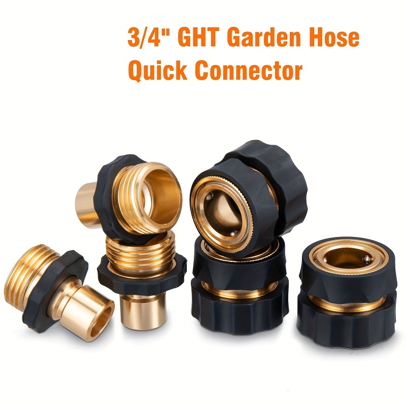 Ouneed Garden Hose Quick Connect Plastic Fitting Water Hose Connectors 3/4  inch 1Set