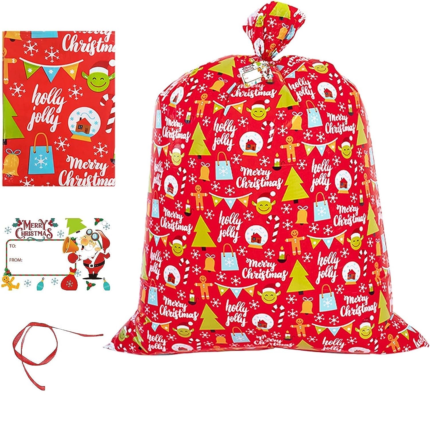 Giant plastic christmas online gift bags