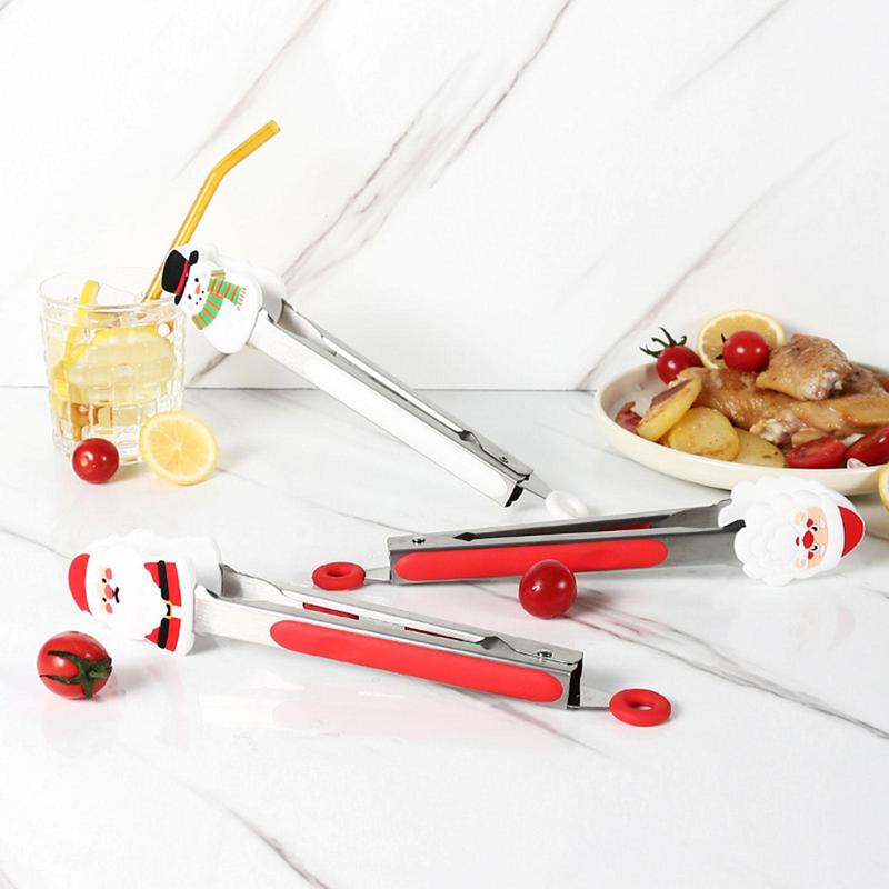 Serving Tongs Christmas Food Tongs Barbecue Tongs - Temu