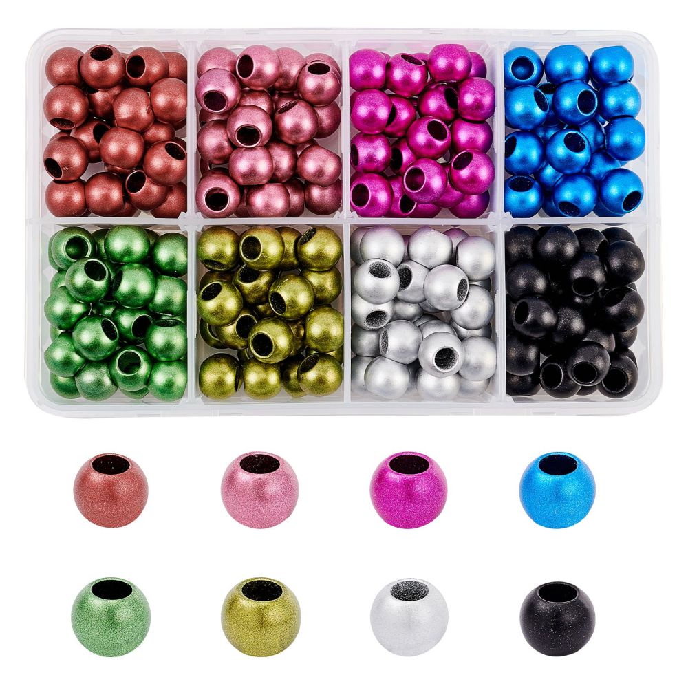 Glitter Acrylic Rondelle Beads Large Hole Spacer Beads For - Temu