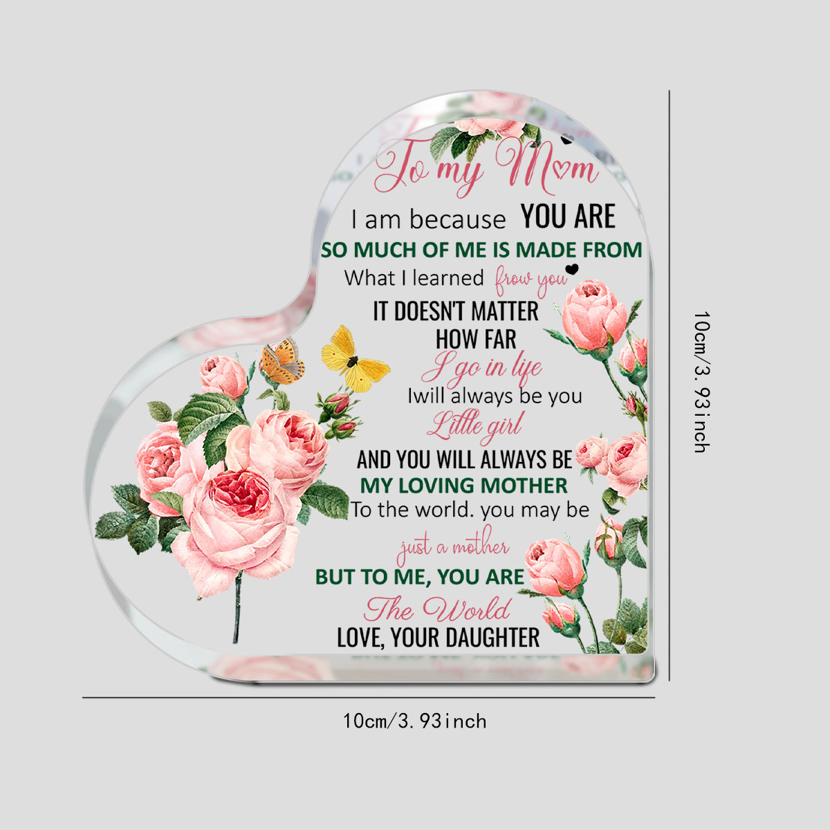 Mom Birthday Gifts Plaque with Wooden Stand Gift For Mom Thank You  Appreciation Gifts Mothers Day Christmas Day Gift To My Mom I am Grateful  For All