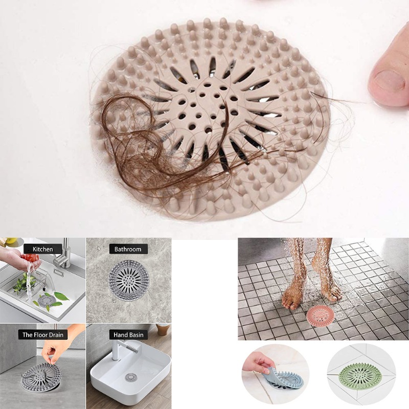 Round Shower Hair Catcher Soft Mesh Kitchen Sink Filter Strainer For Showers  Bathtubs Drain Hair Stopper Cover Bathroom Supplies
