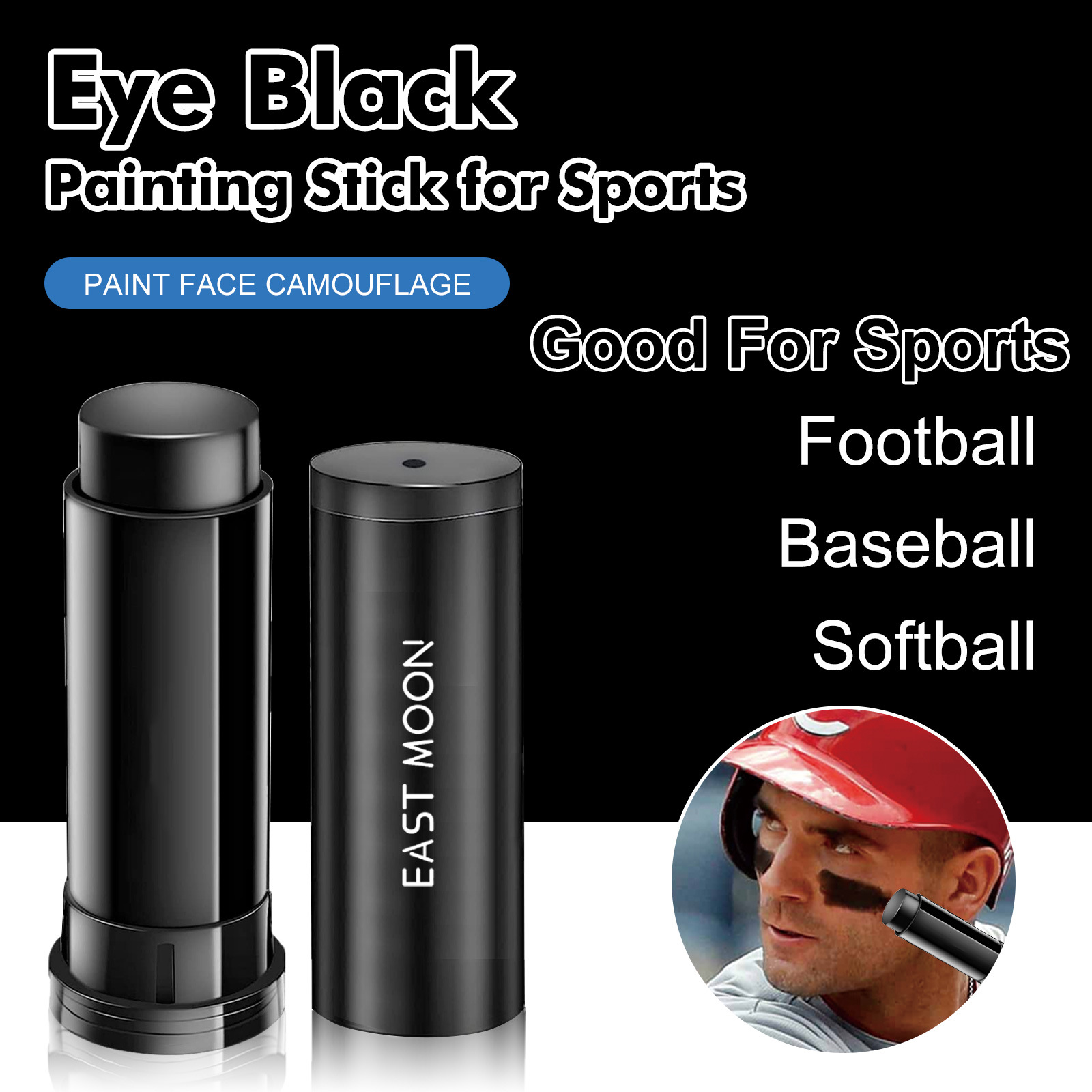 Anti sweat Sports Eye Black Paint Stick For Baseball - Temu United Arab  Emirates