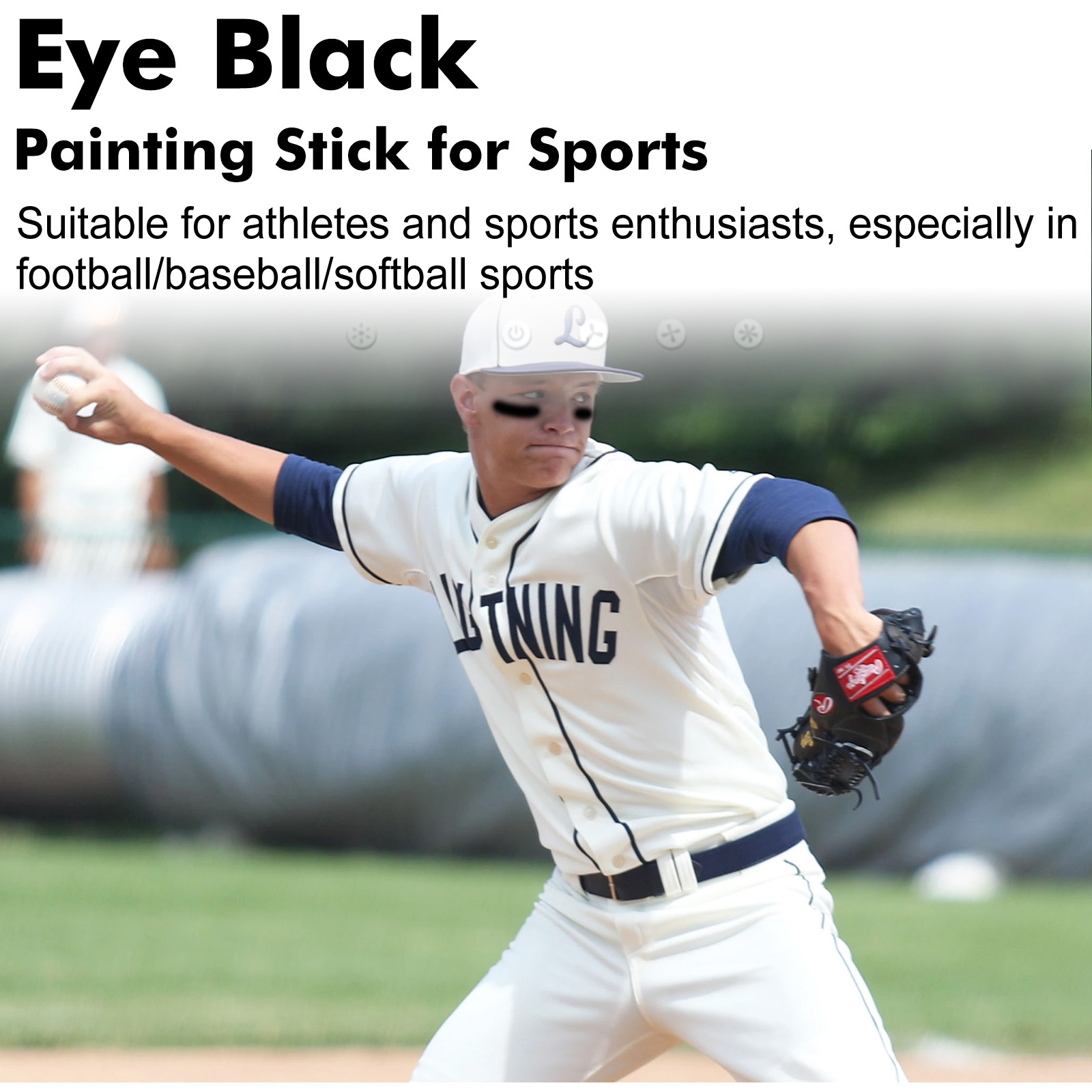 Anti sweat Sports Eye Black Paint Stick For Baseball - Temu United
