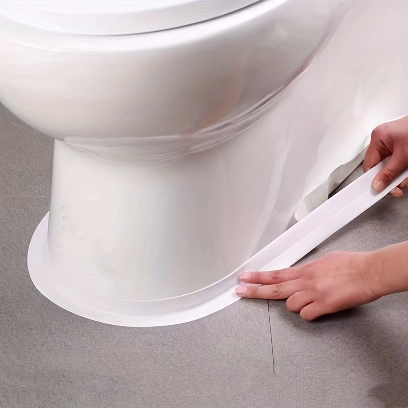 1 Rolo De Tira De Calafetagem De Vaso Sanitário À Prova D'água, Fita De Vedação Autoadesiva Para Banheiro, Fita Impermeável De Banheiro Para Evitar Molhado, Pia