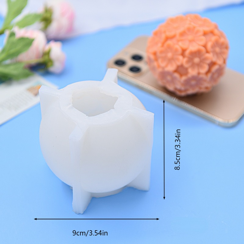 Flower Candle Mold Diy Three-dimensional Love Rose Flower Candle