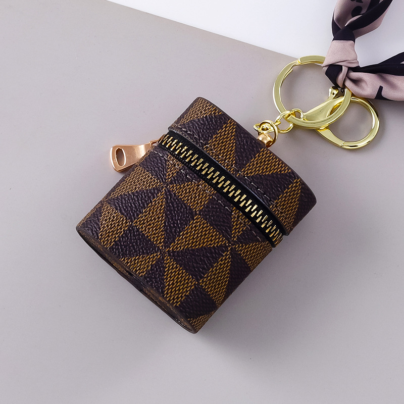 Mini Geometric Pattern Coin Purse, Zipper Clutch Carry On Bag With Keychain,  Pu Leather Wallet - Temu