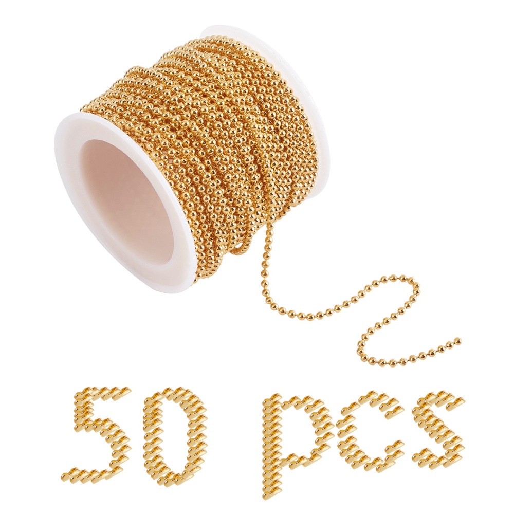 50 Brass Ball Chain Connectors 