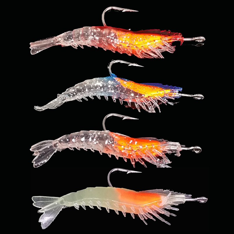 Artificial Silicone Soft Shrimp Bionic Fishing Bait Hook - Temu