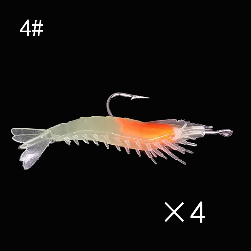 One Pair 6 Artificial Red Shrimp Skin Hooks Bionic Fishing - Temu