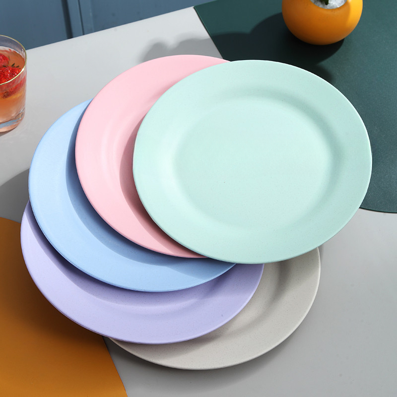 6pcs Assiettes Plates Porcelaine Assiette Multicolore - Assiette