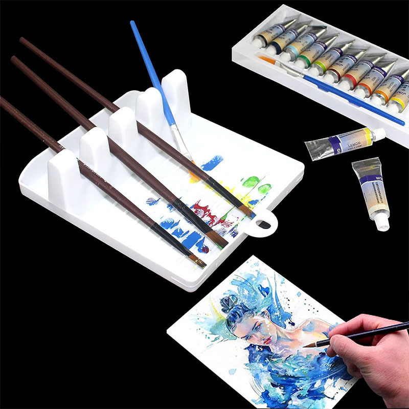 Plastic Brush Holder Painting Brush Rest Holder Watercolor - Temu Australia
