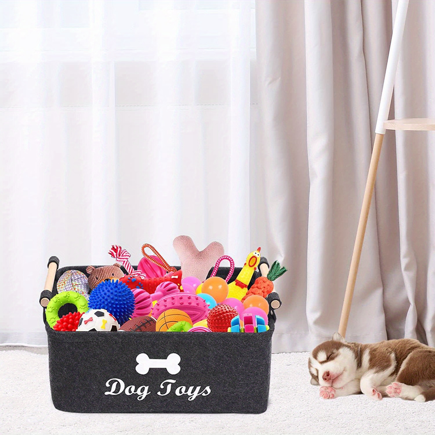 Dog Toy Bin, Pet Storage, Cat Toy Basket, Dog Toy Basket