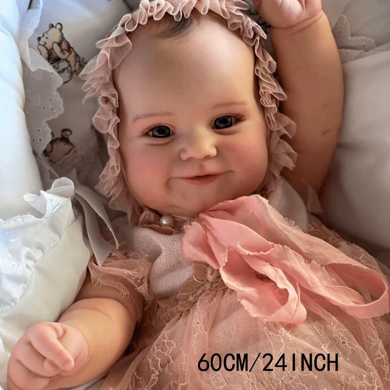 60cm Reborn Dolls Soft Silicone Baby Princess Reborn Babies Doll