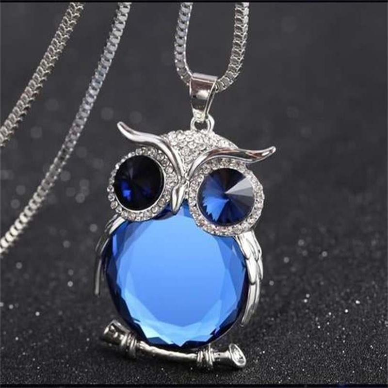 Diamond owl online pendant