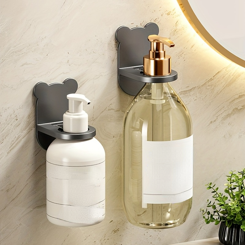 Body Wash Bottle Holder Hook, Self Adhesive Wall Mounted Shampoo