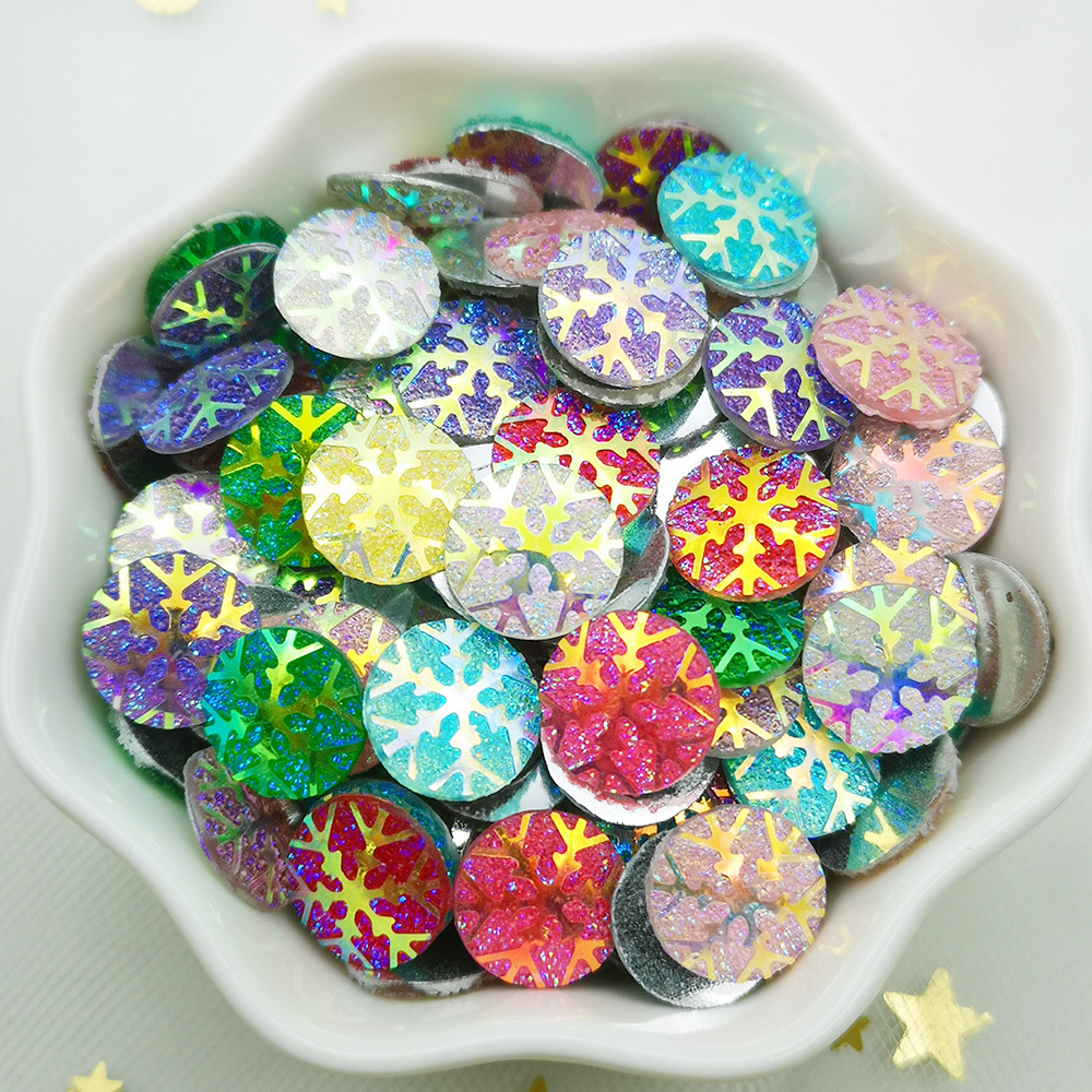 Flat Back Button 10pcs 30mm Round Resin Rhinestones Crystal