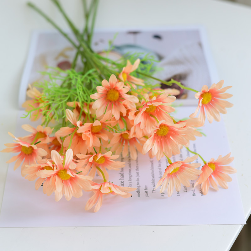 Artificial Daisy Stem Artificial Flowers Silk Flowers Faux - Temu