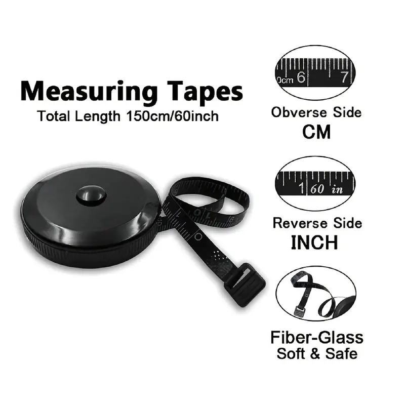 Body Cloth Measuring Ruler, Portable 150cm Cloth Tape Measure Soft  Retractable For Body Cloth Measuring 